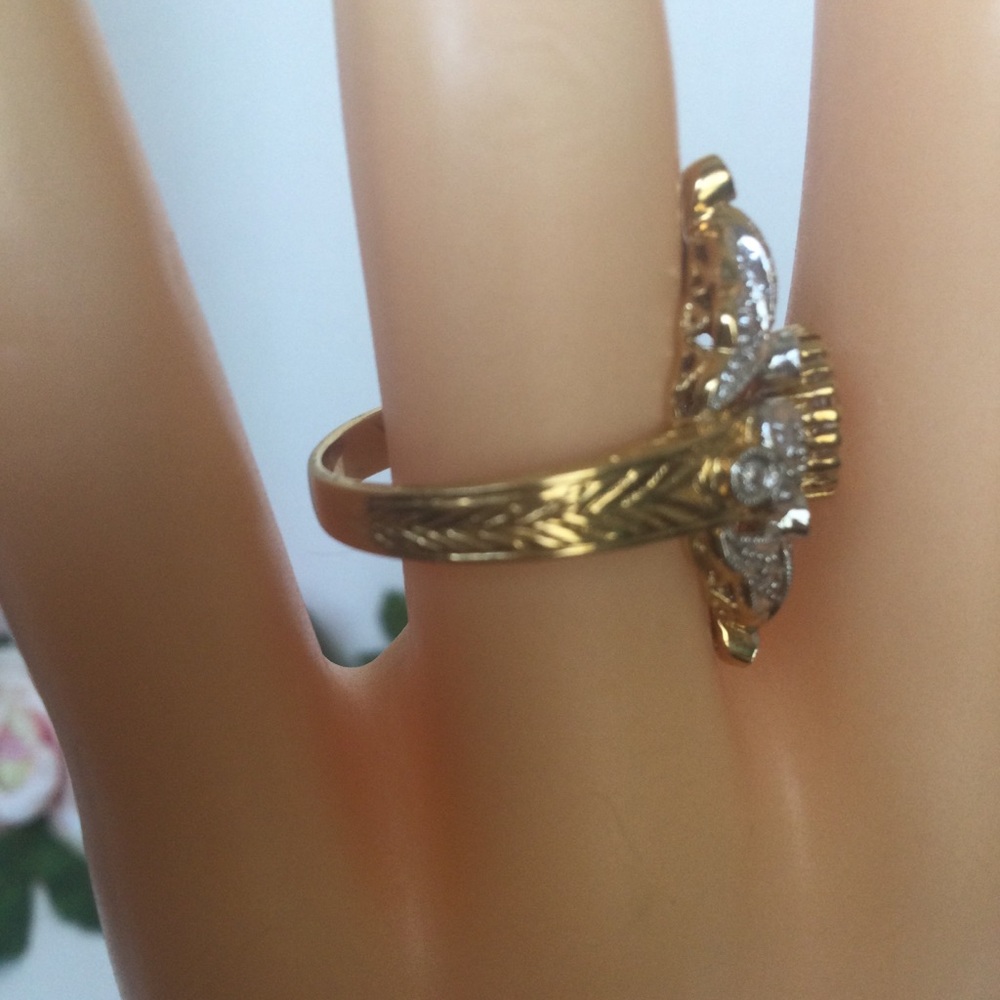 14k ROSE GOLD KUNZITE, DIAMOND RING - Picture 4 of 6